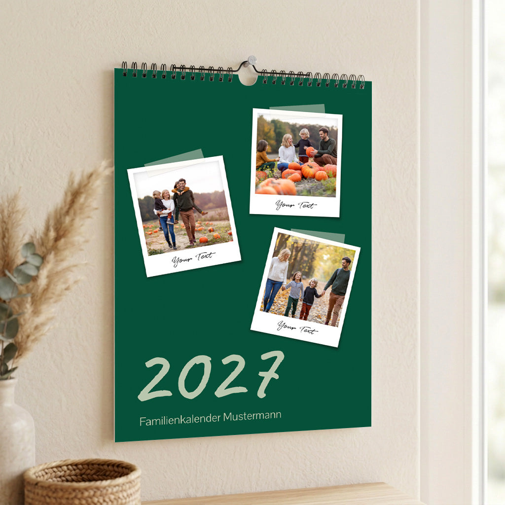 Familienkalender Polaroidfoto