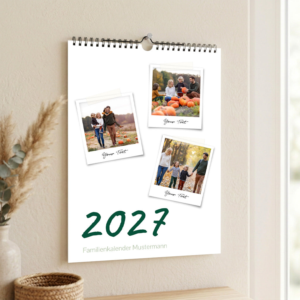 Familienkalender Polaroidfoto
