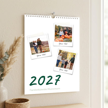Familienkalender Polaroidfoto
