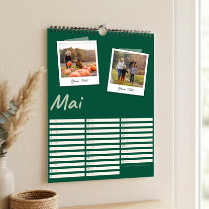 Familienkalender Polaroidfoto
